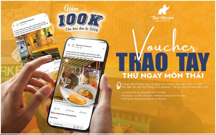 THAI MARKET – Voucher VND 100,000 for extra Thai cuisine